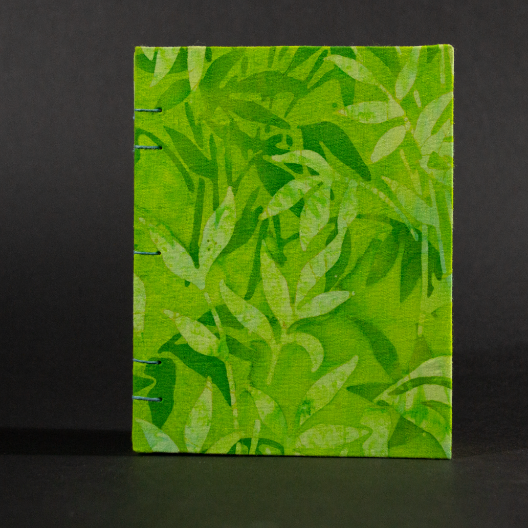 Cover of bamboo batik octavo Coptic bound journal