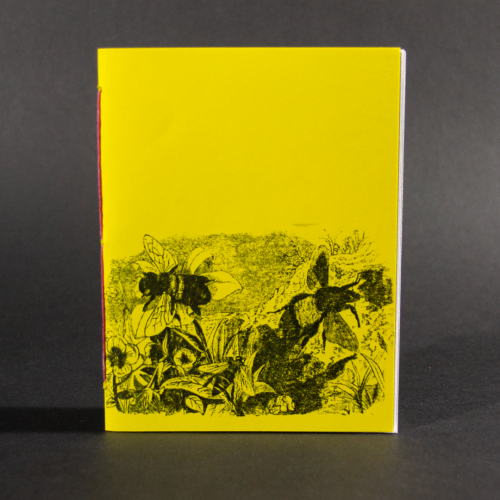 Bees and flowers are on the cover of this yellow octavo pamphlet book